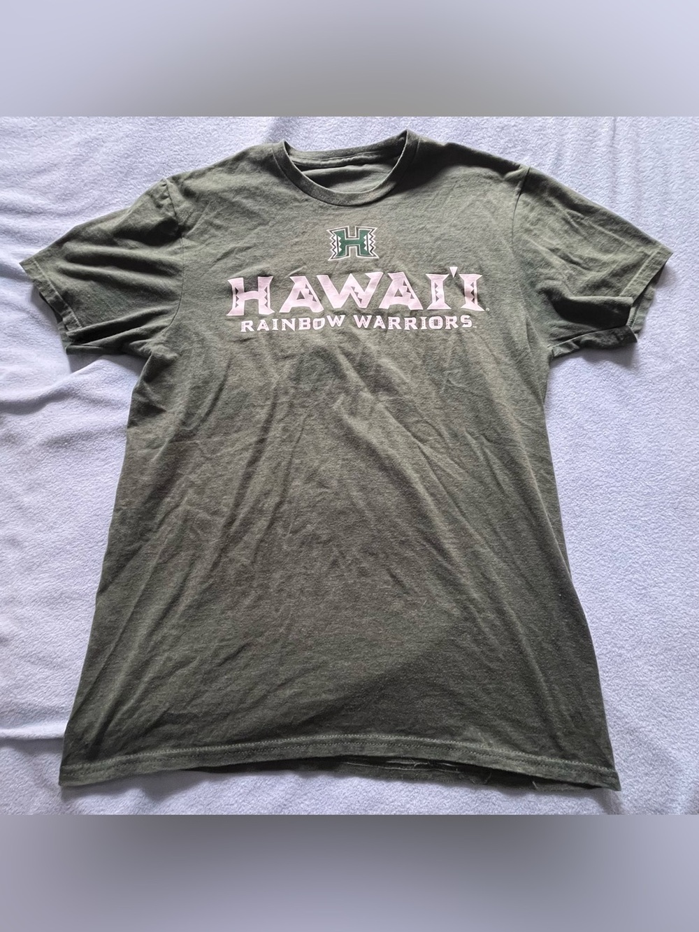 Rivalry Threads Green "Hawaii Rainbow Warriors" Graphic Tee Men’s Size M